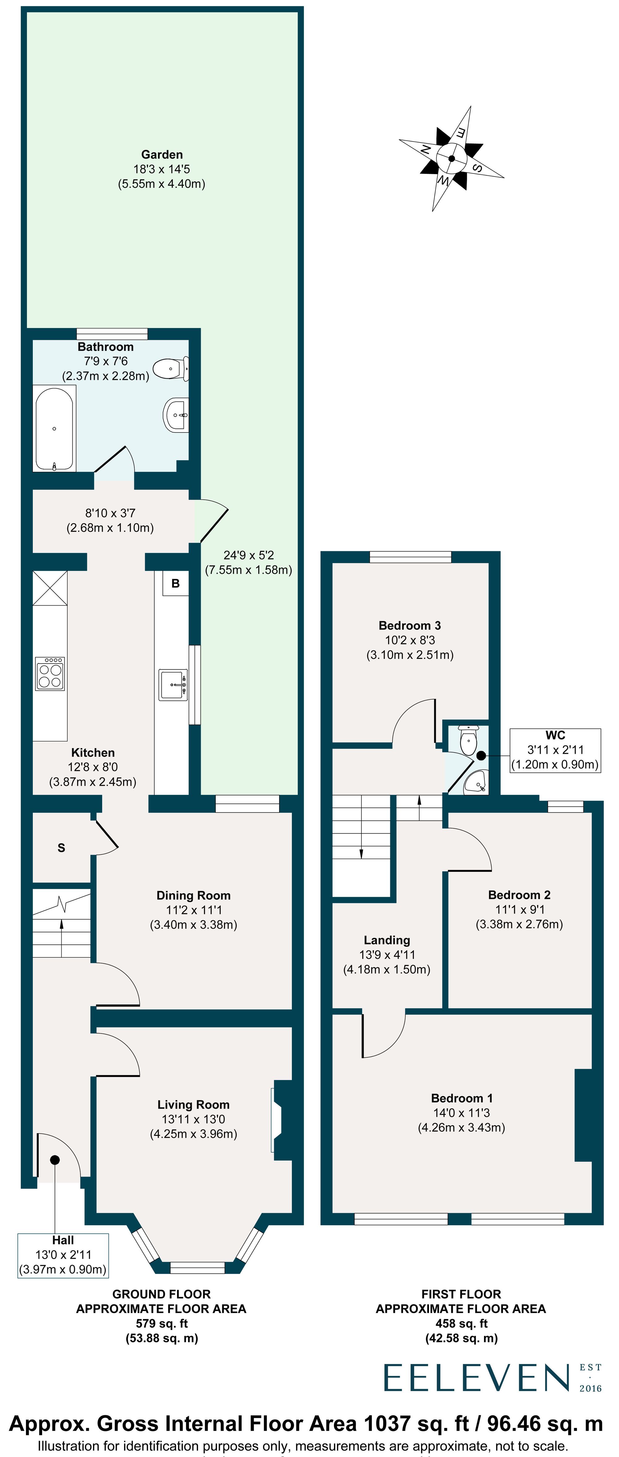 3 bed terraced house for sale in Worsley Road, Leytonstone, London, E11 - Property floorplan