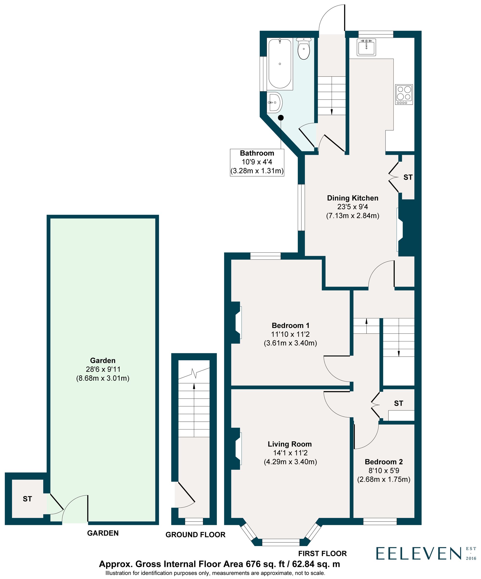 2 bed maisonette for sale in Twickenham Road, Leytonstone, London, E11 - Property floorplan