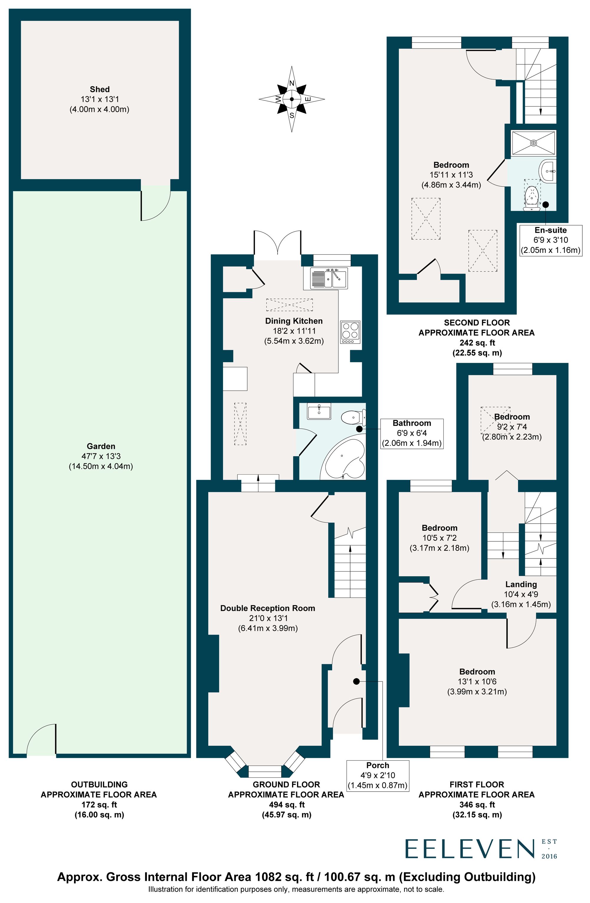 4 bed terraced house for sale in Downsell Road, Leyton, London, E15 - Property floorplan