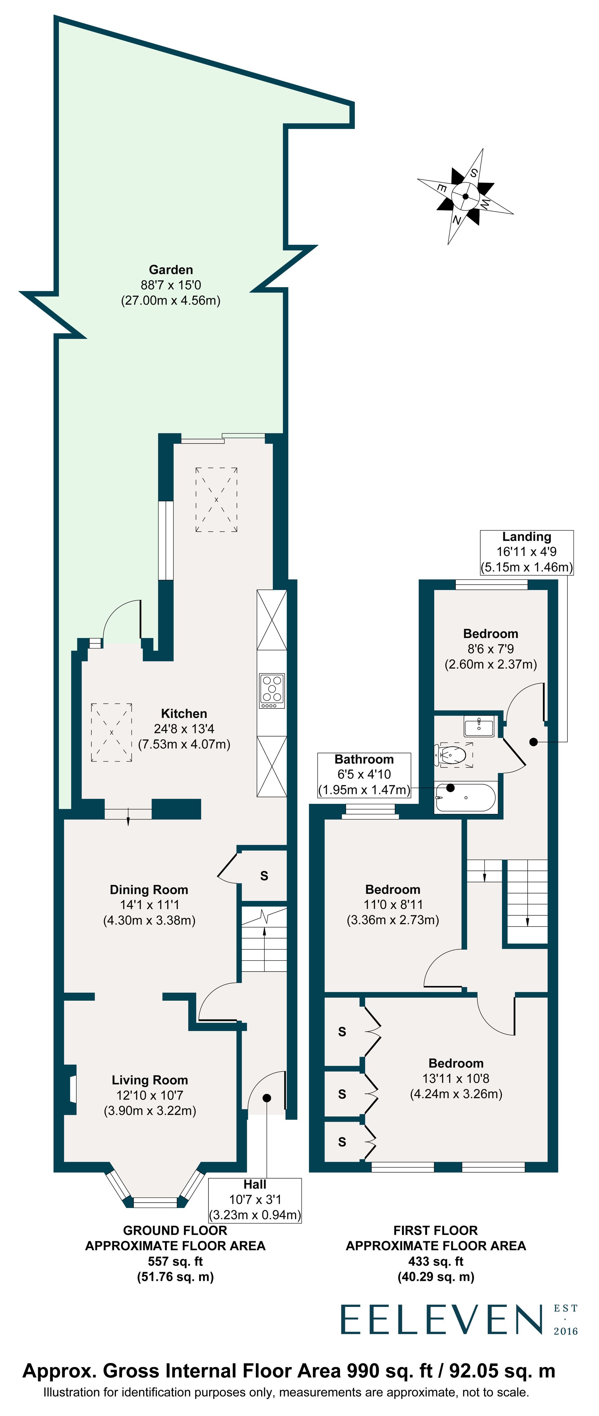3 bed terraced house for sale in Esther Road, Upper Leytonstone, London, E11 - Property floorplan