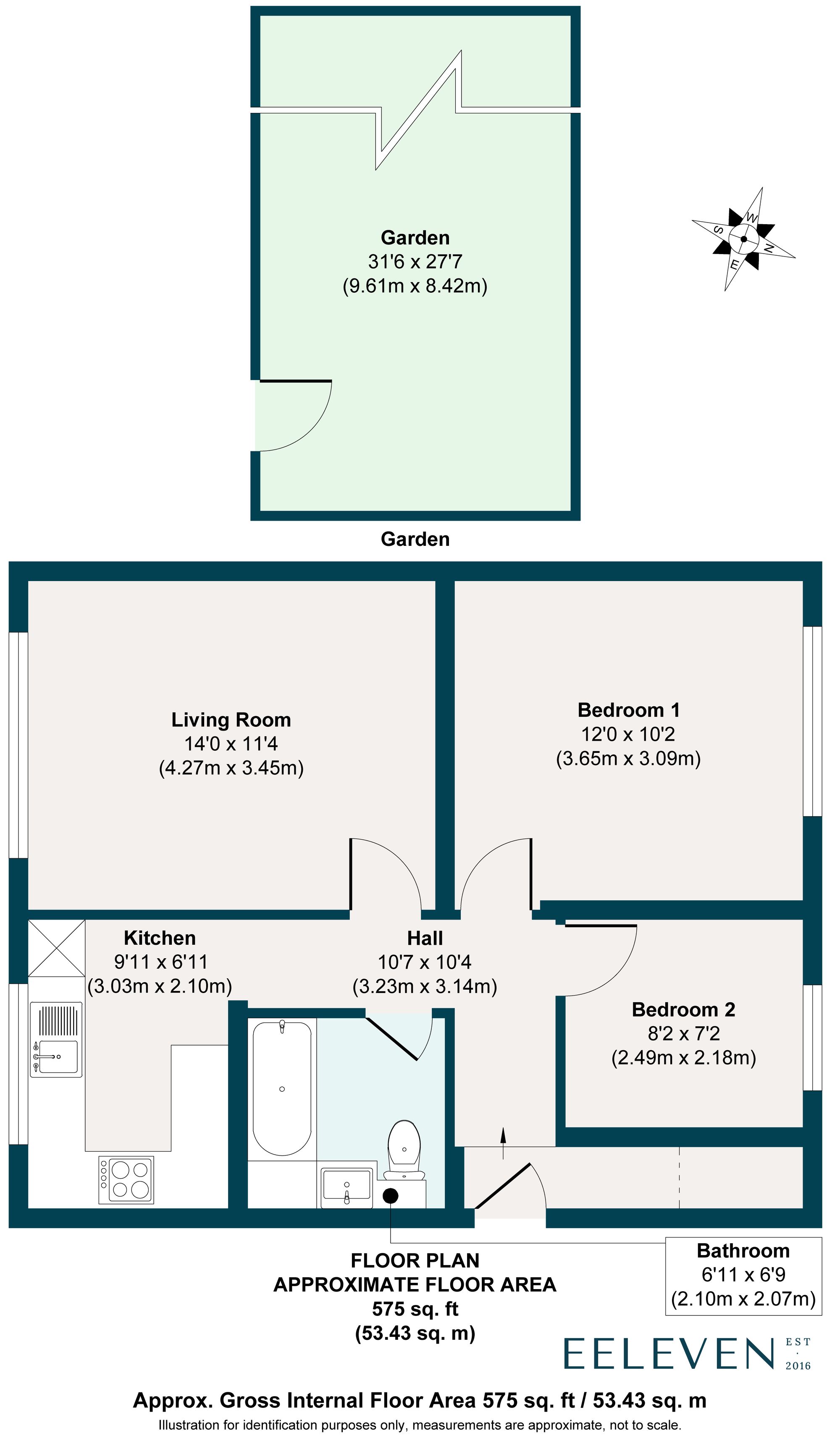 2 bed apartment for sale in Hatfield Road, Maryland, London, E15 - Property floorplan