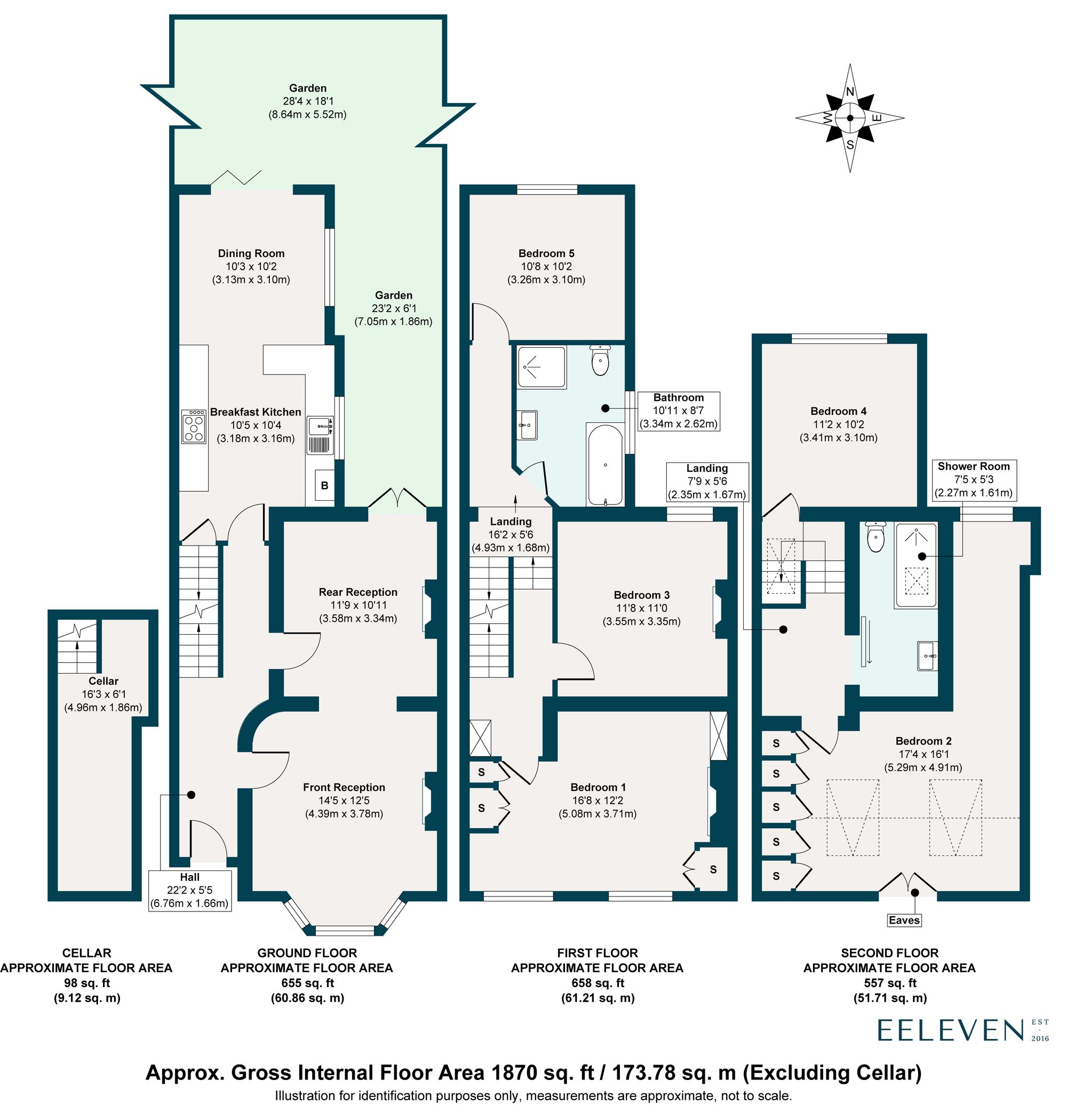5 bed terraced house for sale in Ferndale Road, Leytonstone, London, E11 - Property floorplan