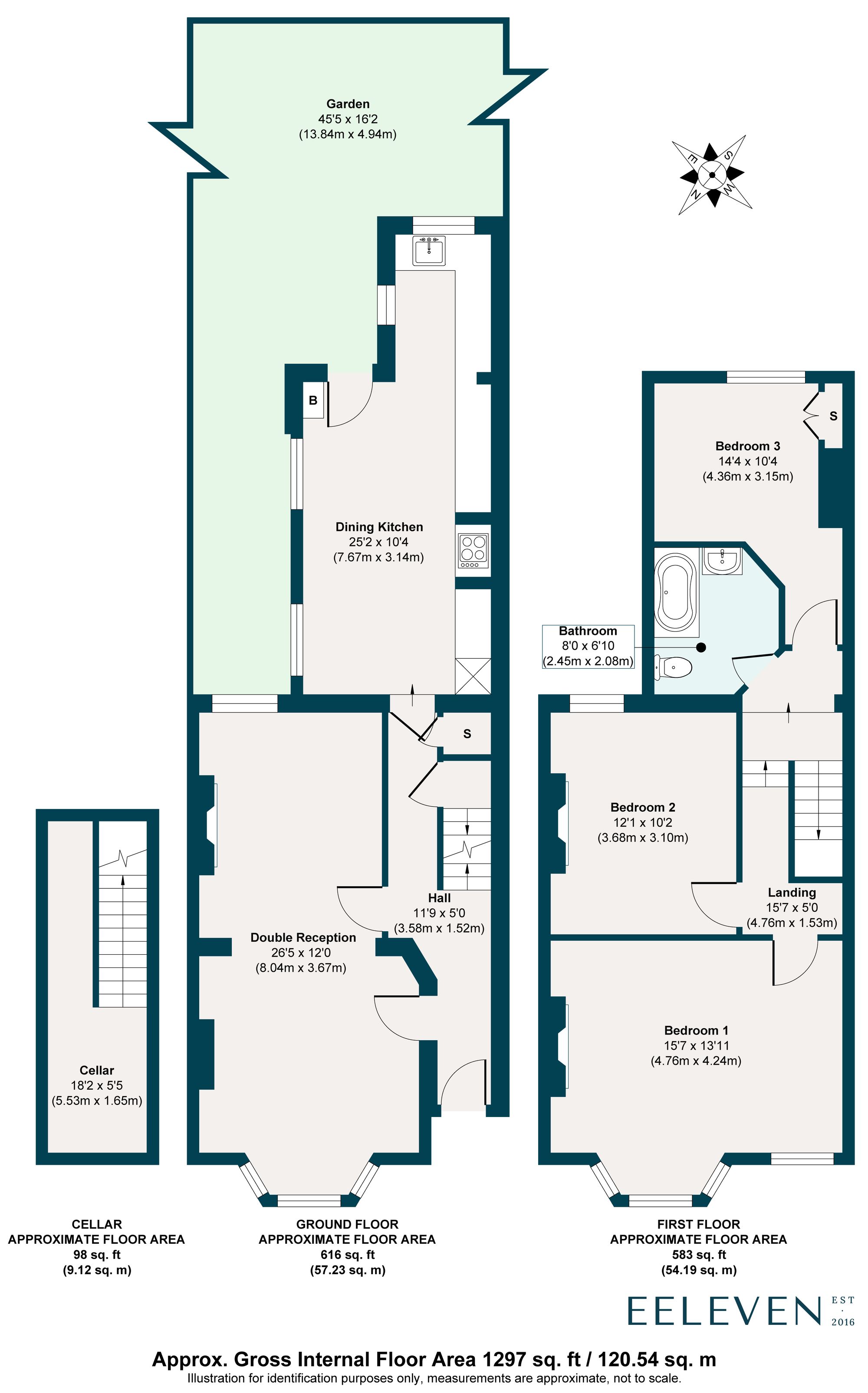 3 bed mid-terraced house for sale in Canterbury Road, Leyton, London, E10 - Property floorplan