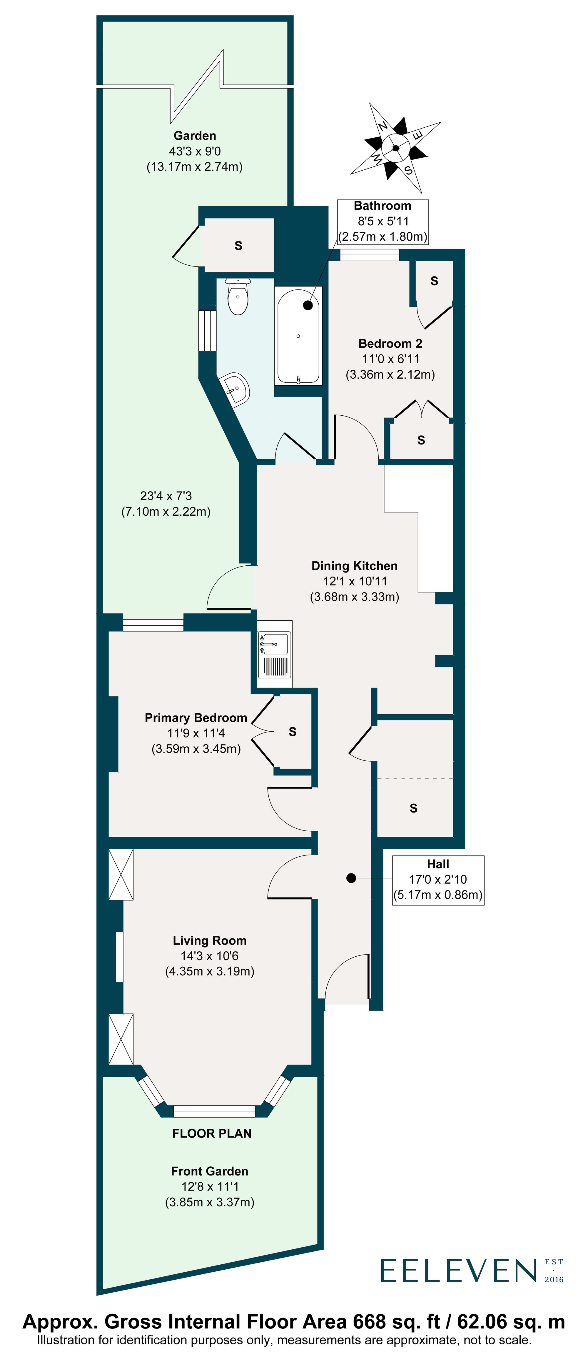 2 bed maisonette for sale in Richmond Road, Leytonstone, London, E11 - Property floorplan