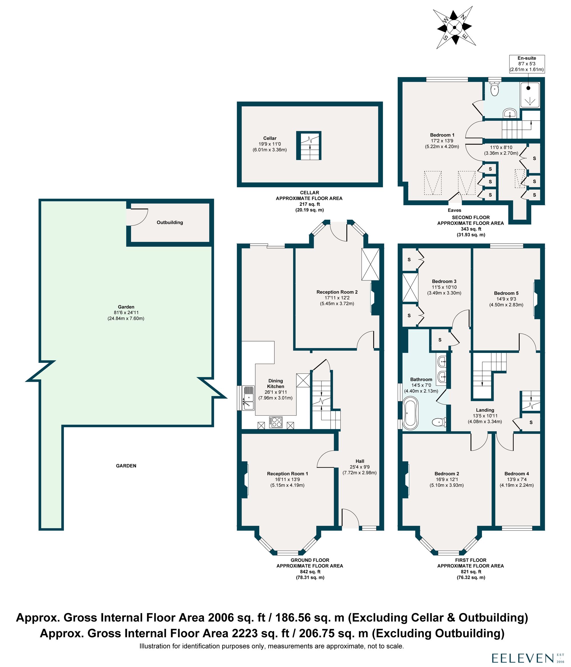 5 bed semi-detached house for sale in Dover Road, Aldersbrook, London, E12 - Property floorplan