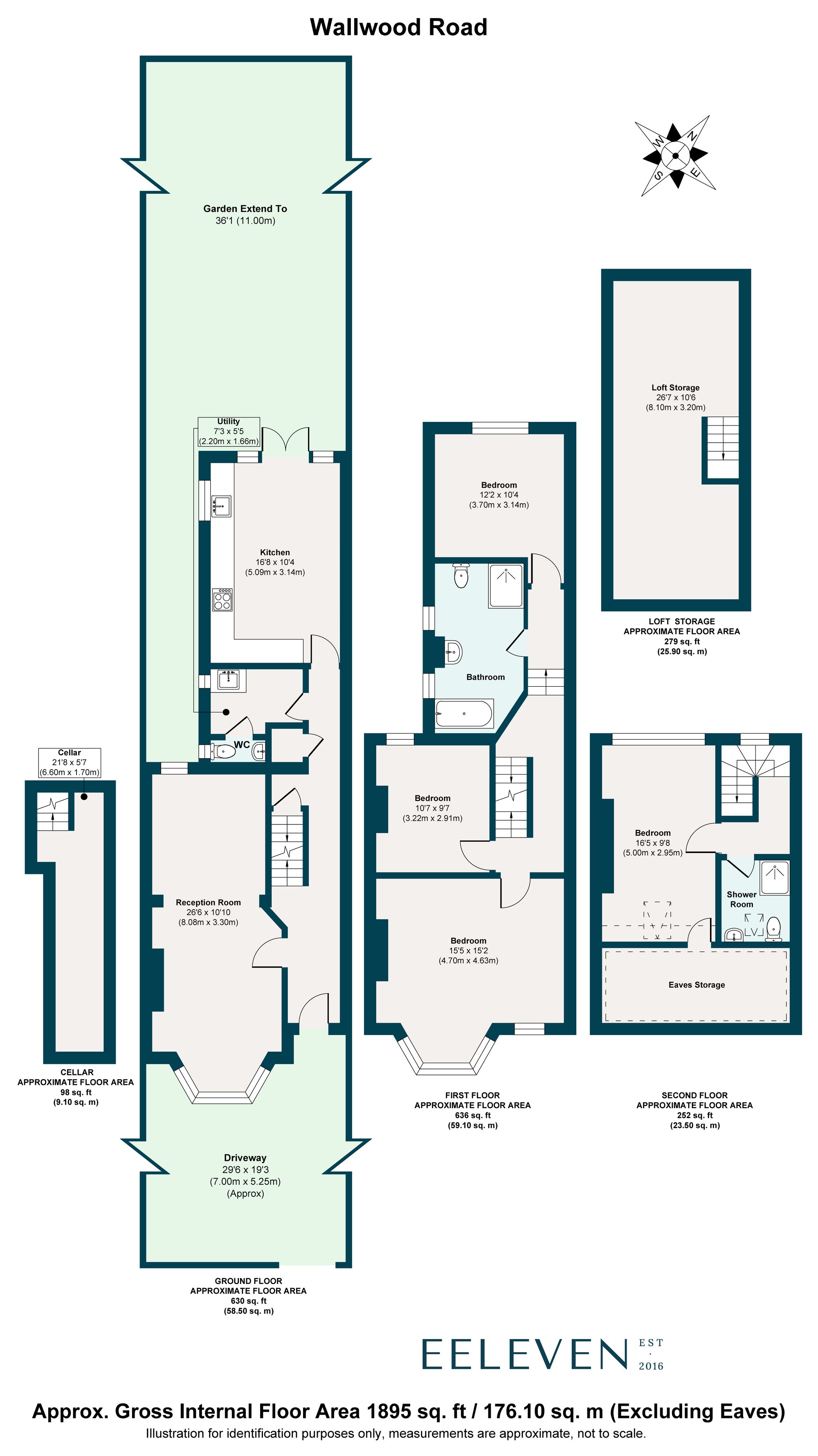 4 bed terraced house for sale in Wallwood Road, Upper Leytonstone, London, E11 - Property floorplan