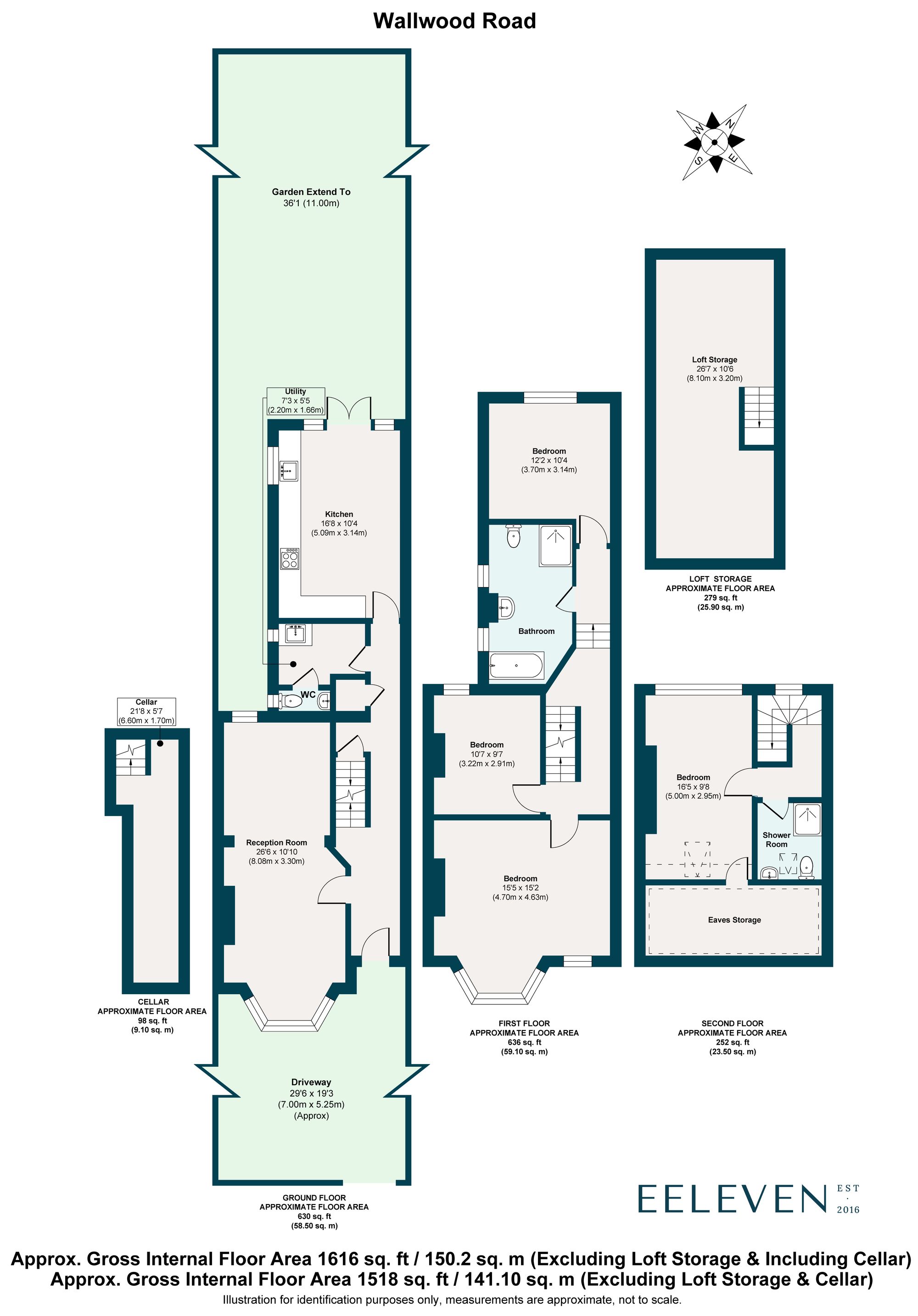 4 bed terraced house for sale in Wallwood Road, Upper Leytonstone, London, E11 - Property floorplan