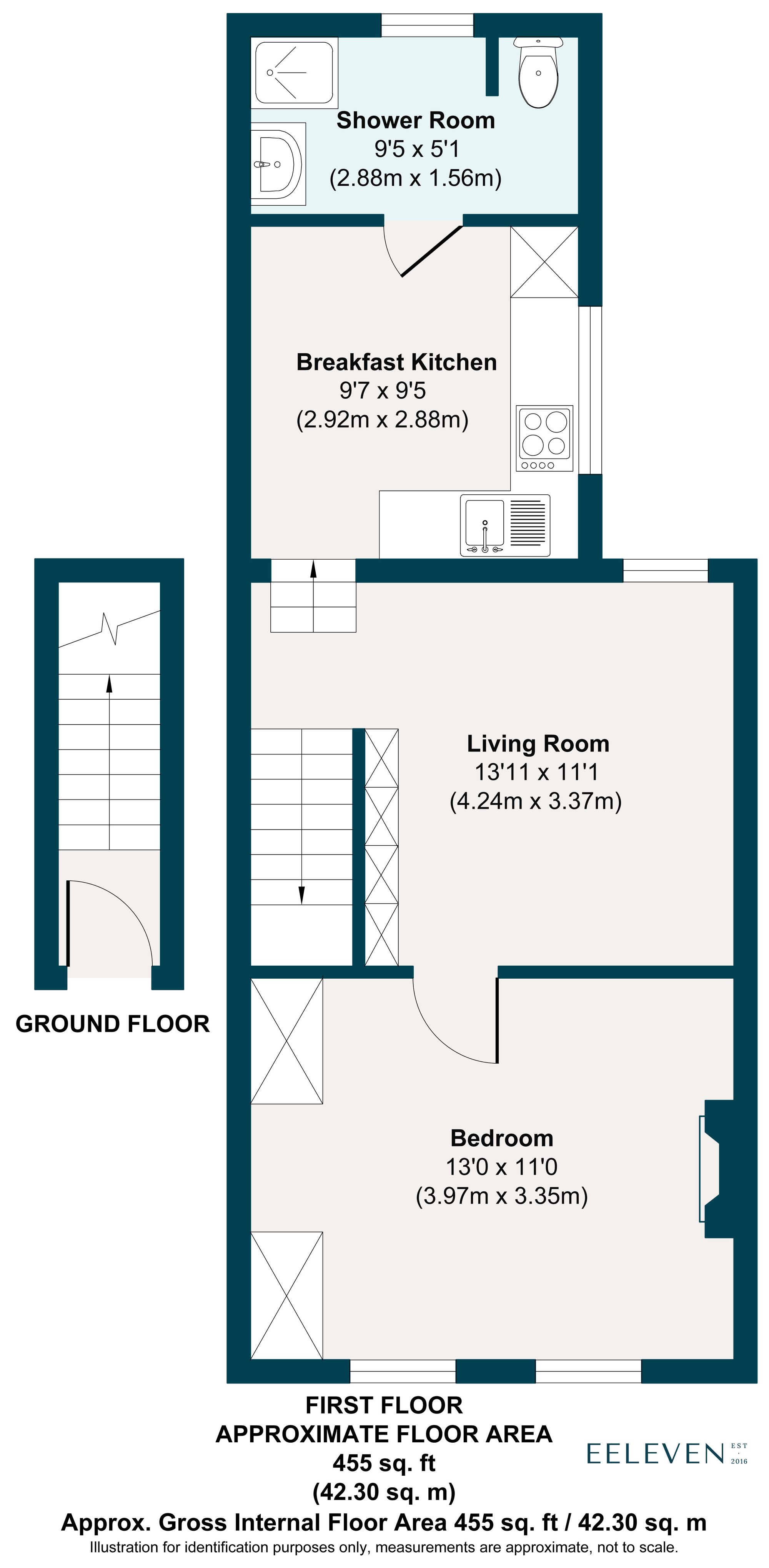 1 bed flat for sale in Ashville Road, Leytonstone, London, E11 - Property floorplan