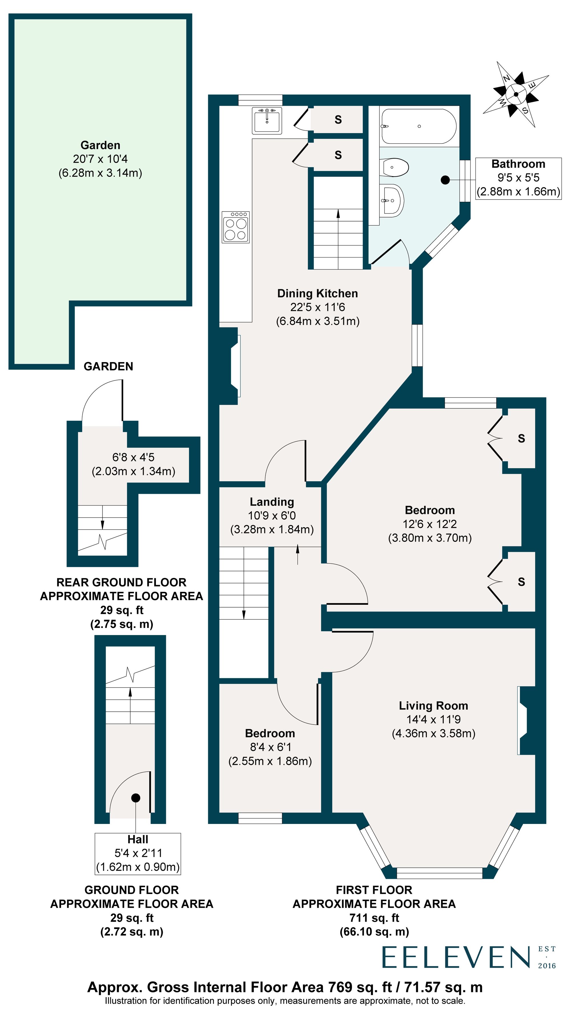 2 bed maisonette for sale in Francis Road, Leyton, London, E10 - Property floorplan