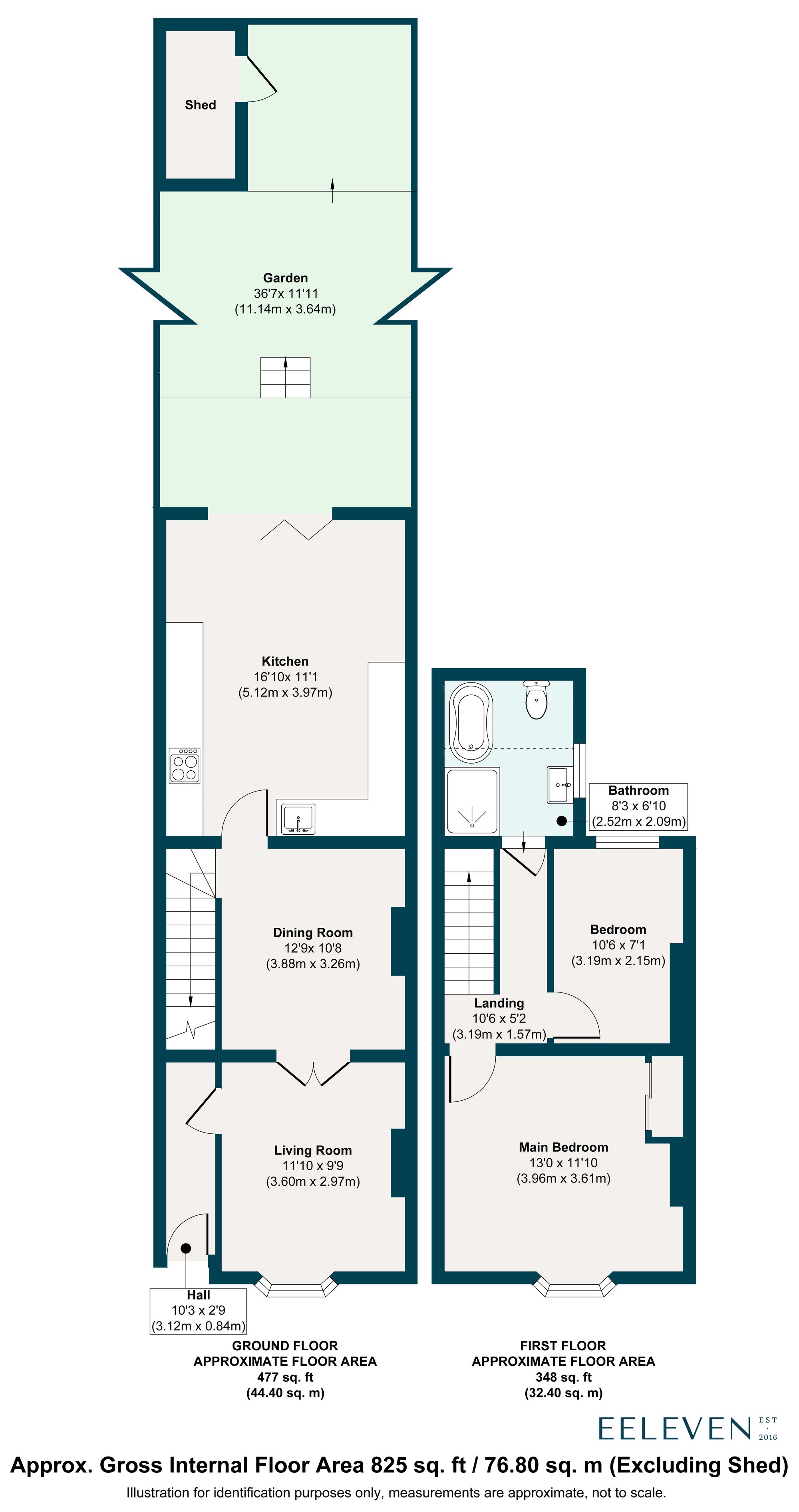 2 bed terraced house for sale in Harrow Road, Leytonstone, London, E11 - Property floorplan
