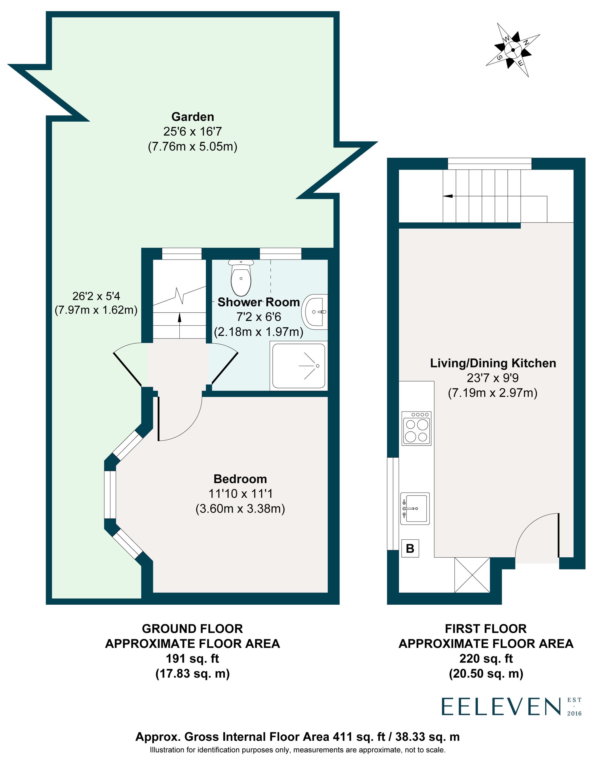 1 bed flat for sale in Cann Hall Road, Leytonstone, London, E11 - Property floorplan