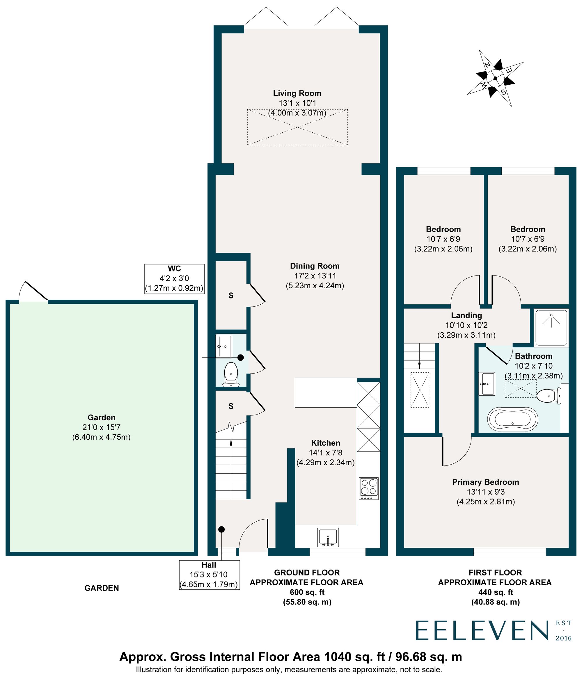 3 bed terraced house for sale in Murchison Road, London, E10 - Property floorplan
