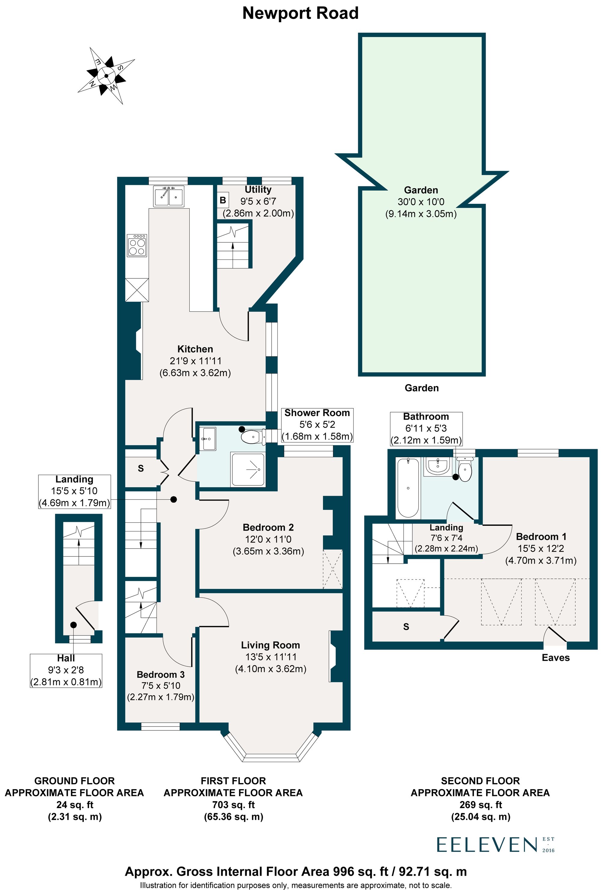 3 bed maisonette for sale in Newport Road, Leyton, London, E10 - Property floorplan