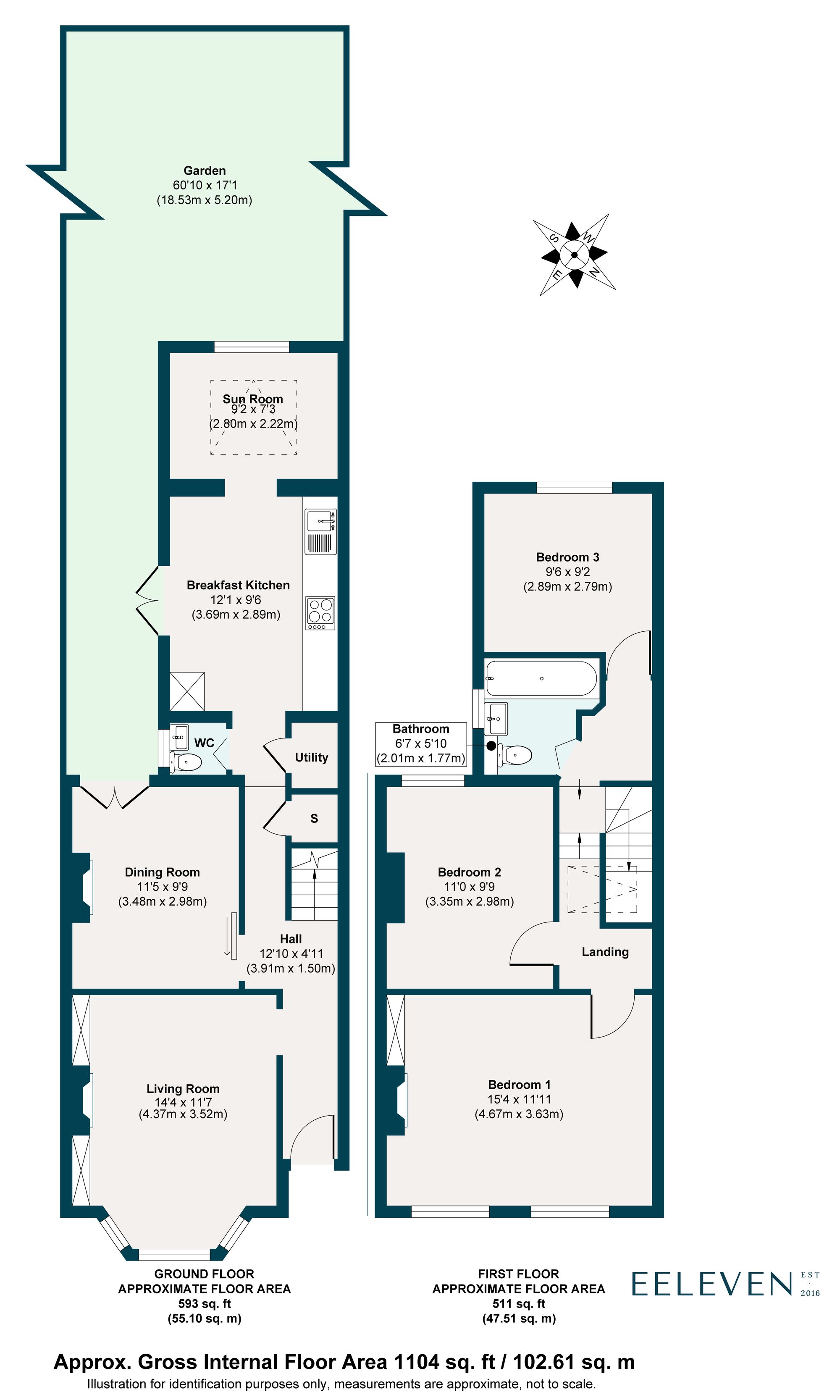 3 bed terraced house for sale in Ash Road, Maryland, London, E15 - Property floorplan