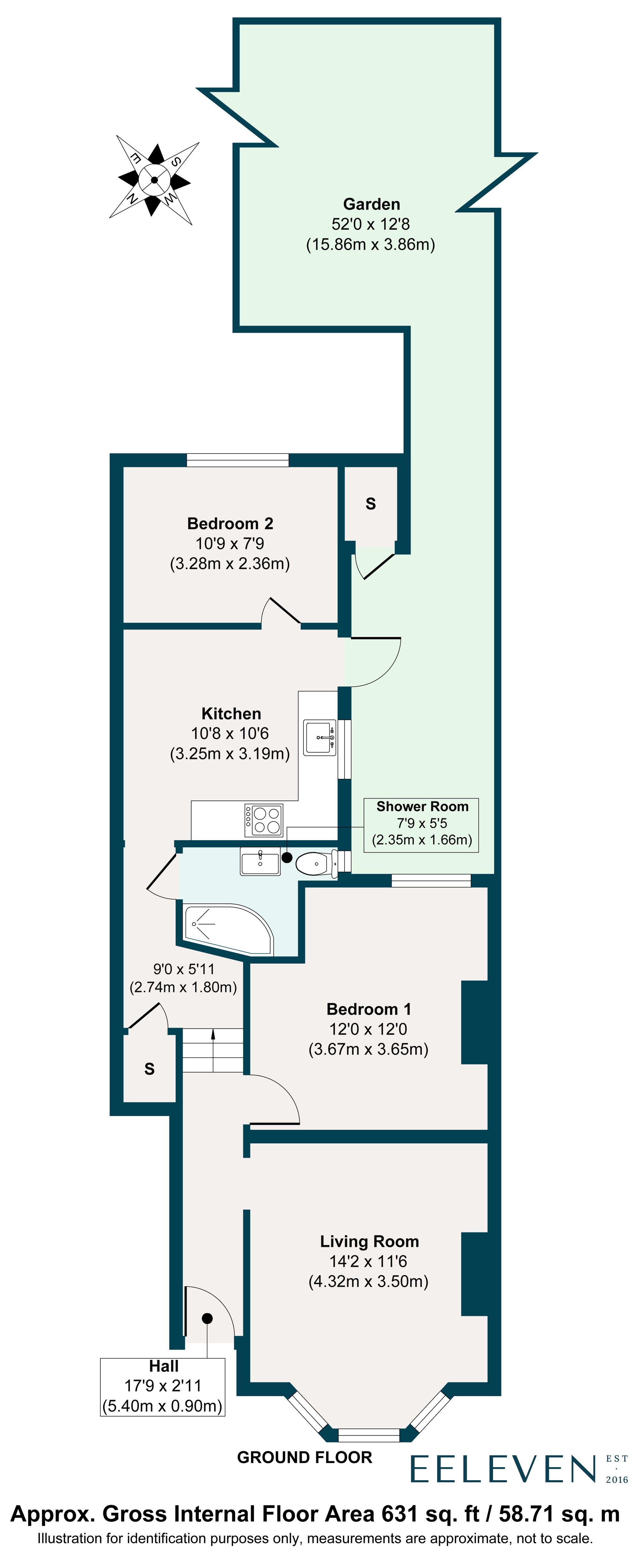 2 bed maisonette for sale in Albert Road, Leyton, London, E10 - Property floorplan