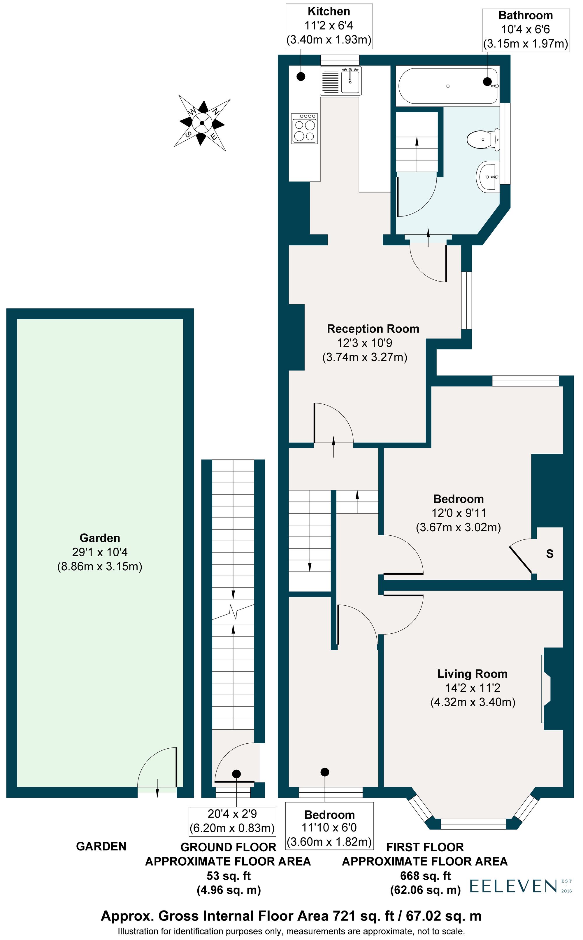 2 bed maisonette for sale in Richmond Road, Leytonstone, London, E11 - Property floorplan