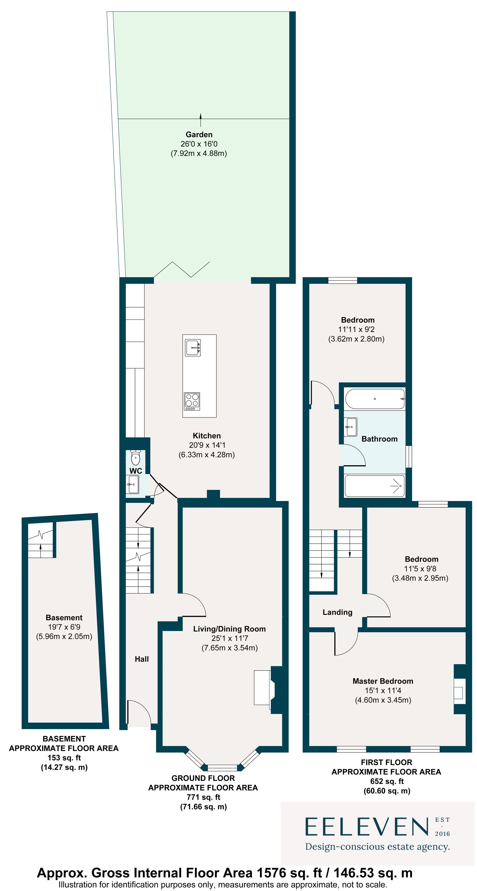 3 bed mid-terraced house for sale in Park Grove Road, Leytonstone, London, E11 - Property floorplan