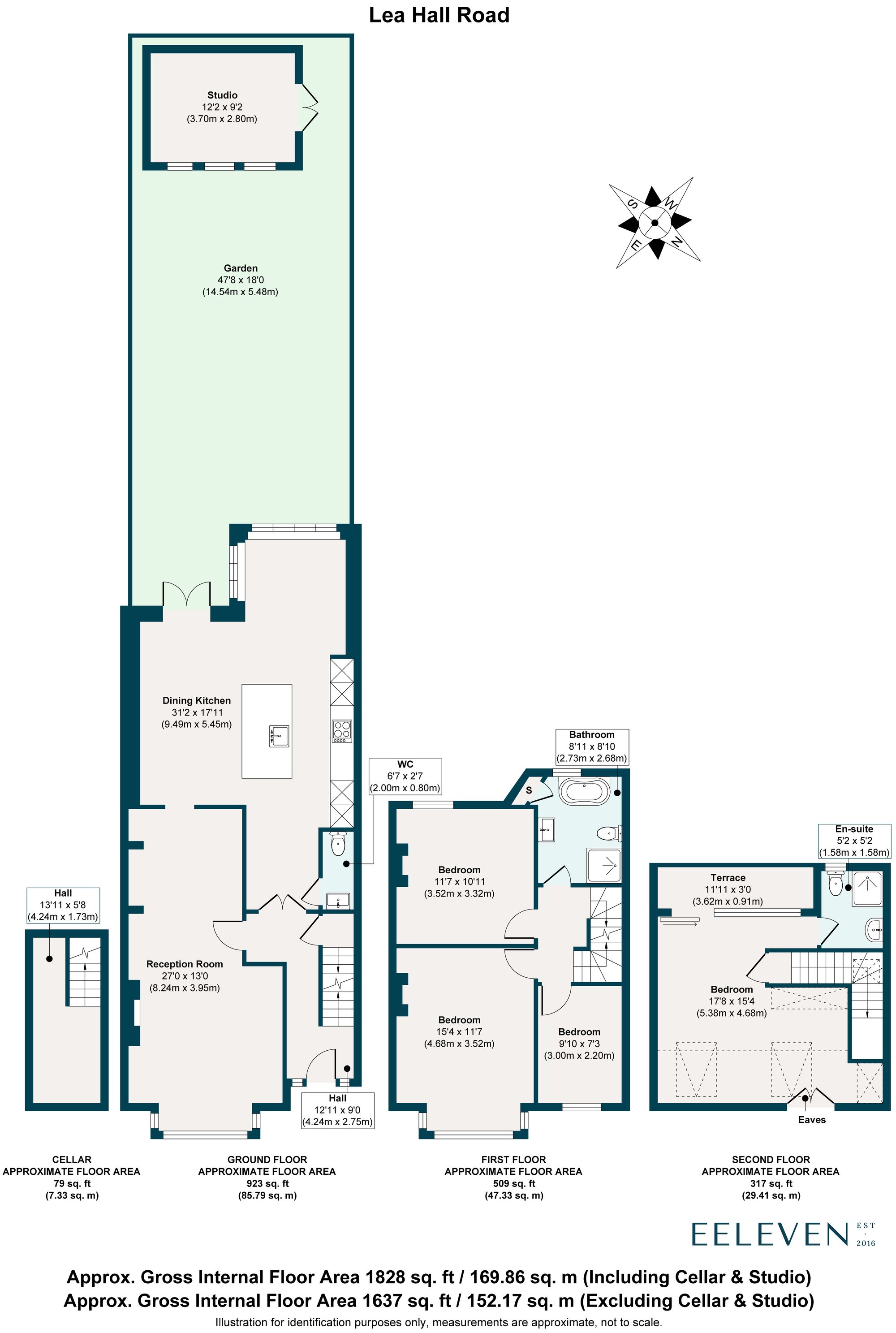 4 bed terraced house for sale in Lea Hall Road, Leyton, London, E10 - Property floorplan
