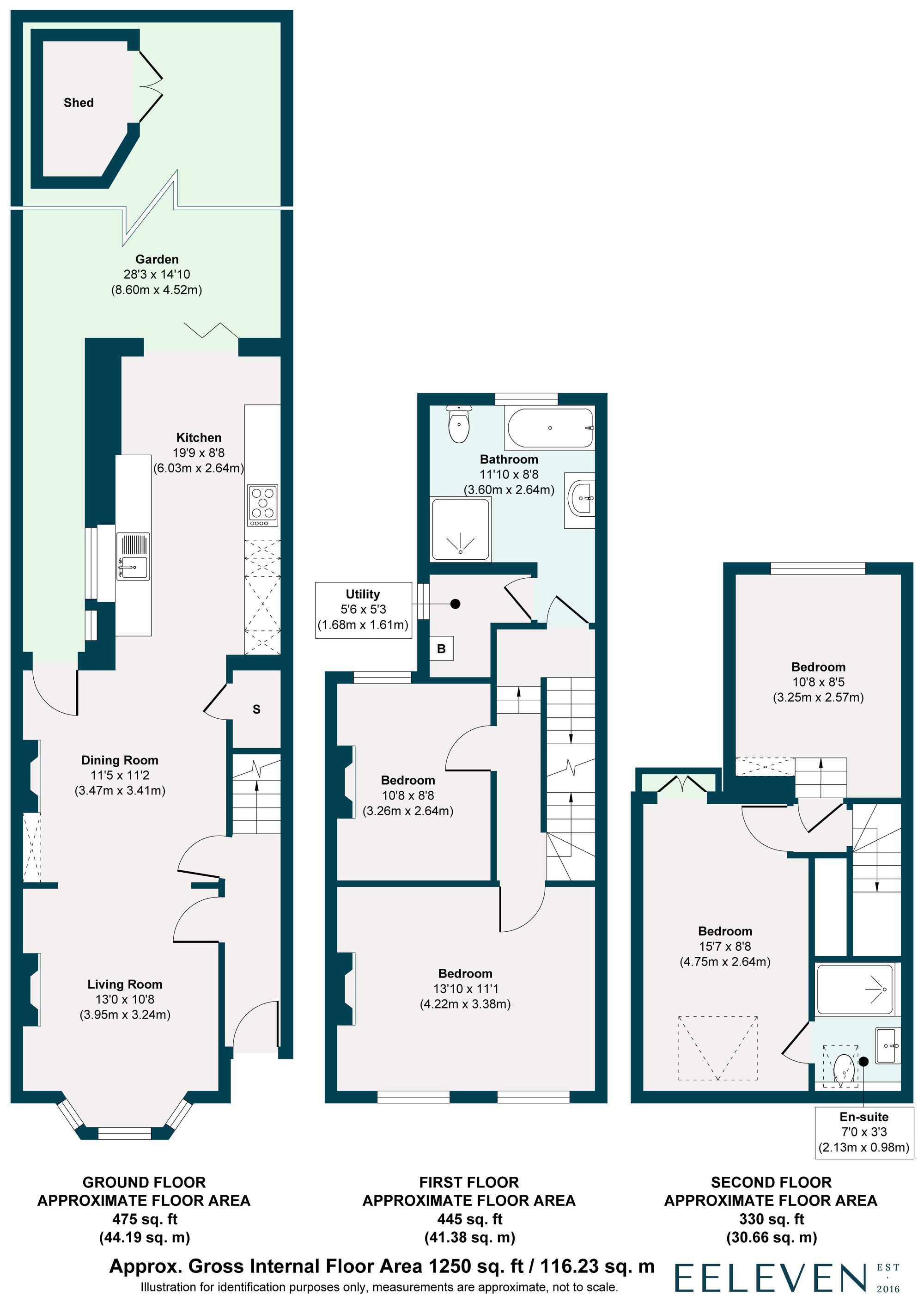 4 bed mid-terraced house for sale in Cheneys Road, Leytonstone, London, E11 - Property floorplan