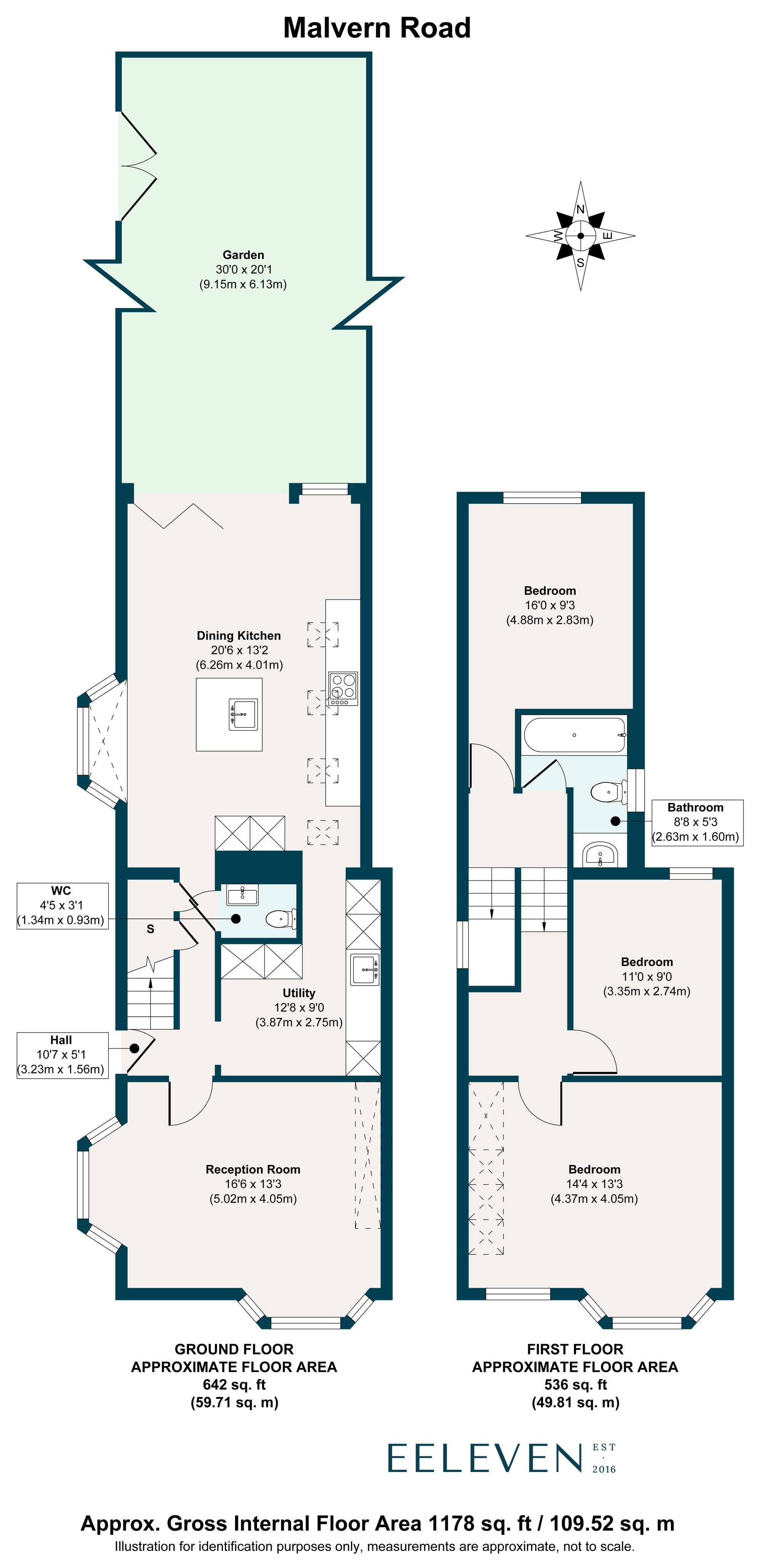3 bed end of terrace house for sale in Malvern Road, Leytonstone, London, E11 - Property floorplan