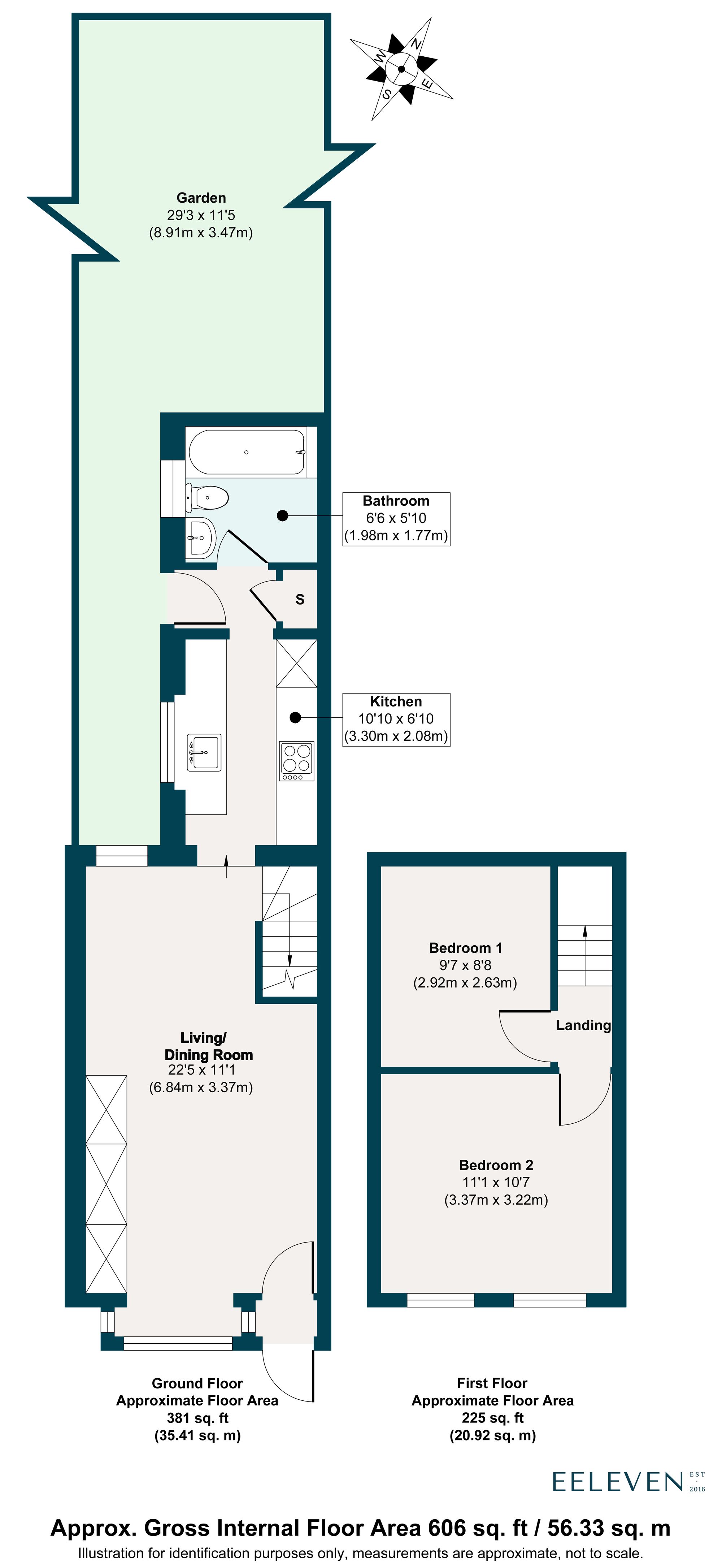 2 bed terraced house for sale in Vansittart Road, Forest Gate, London, E7 - Property floorplan