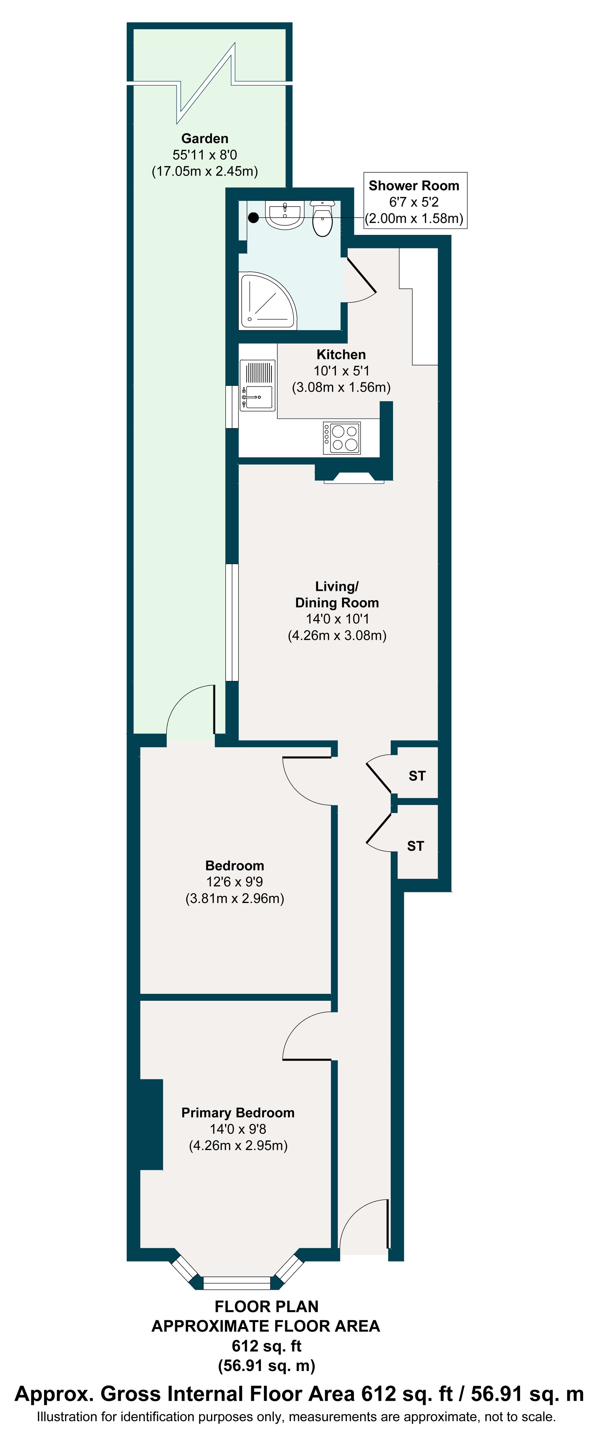 2 bed maisonette for sale in Francis Road, Leyton, London, E10 - Property floorplan