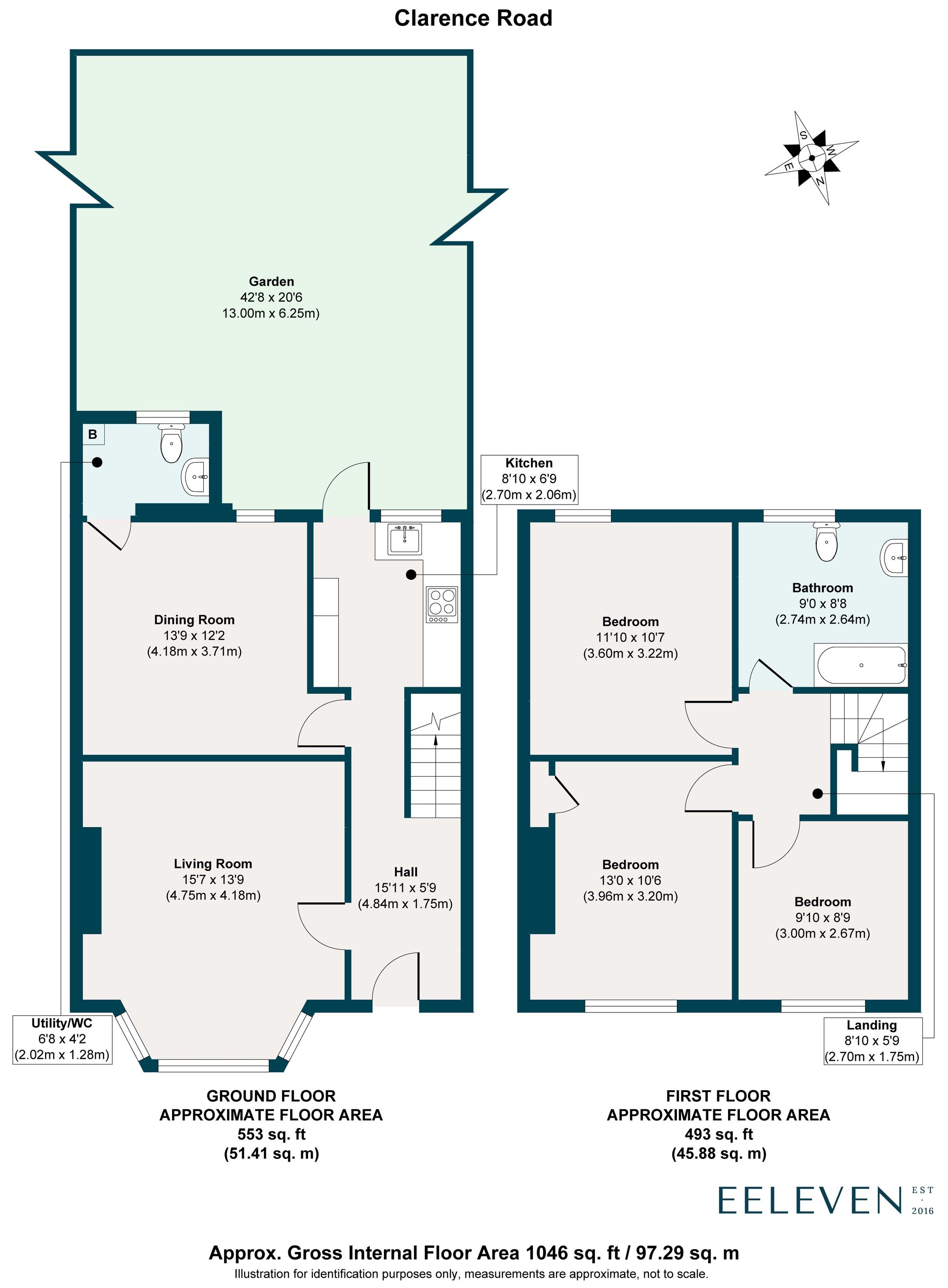 3 bed terraced house for sale in Clarence Road, Manor Park, London, E12 - Property floorplan