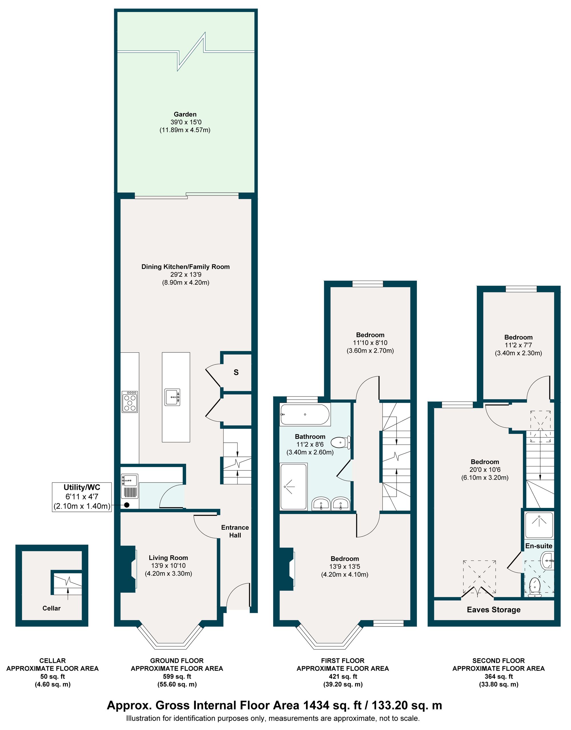4 bed mid-terraced house for sale in Palamos Road, Leyton, London, E10 - Property floorplan