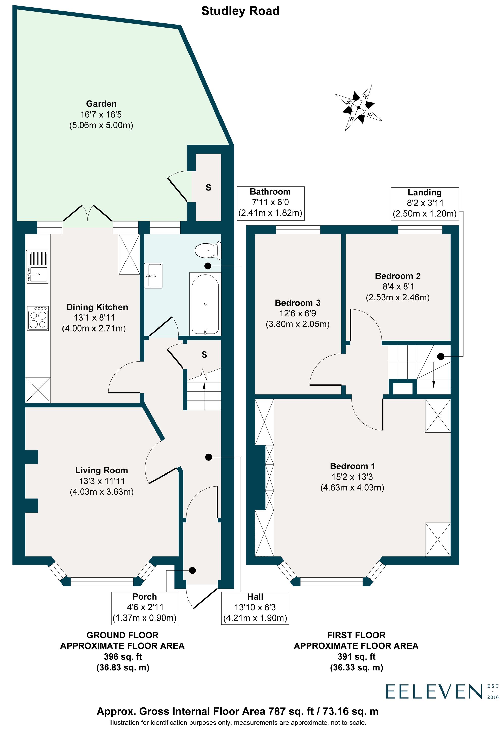 3 bed terraced house for sale in Studley Road, Forest Gate, London, E7 - Property floorplan