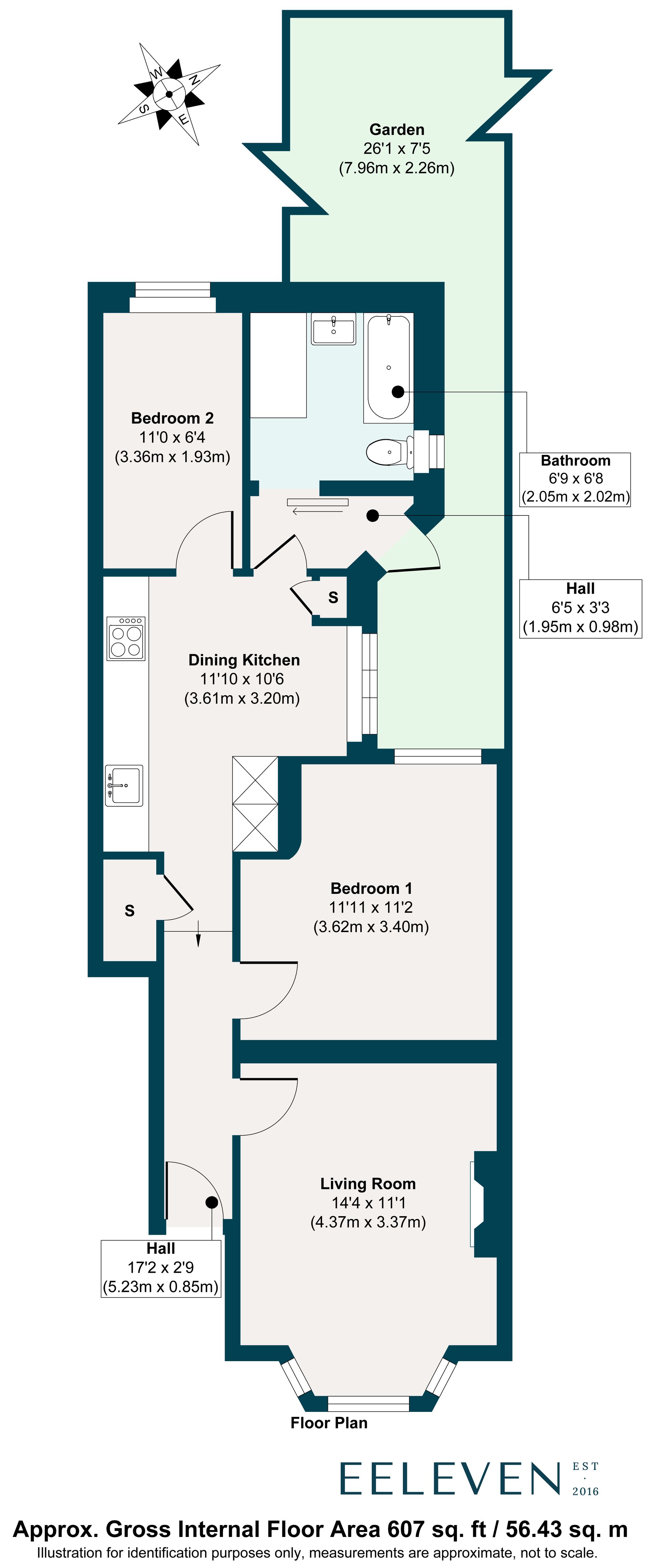 2 bed maisonette for sale in Richmond Road, Leytonstone, London, E11 - Property floorplan