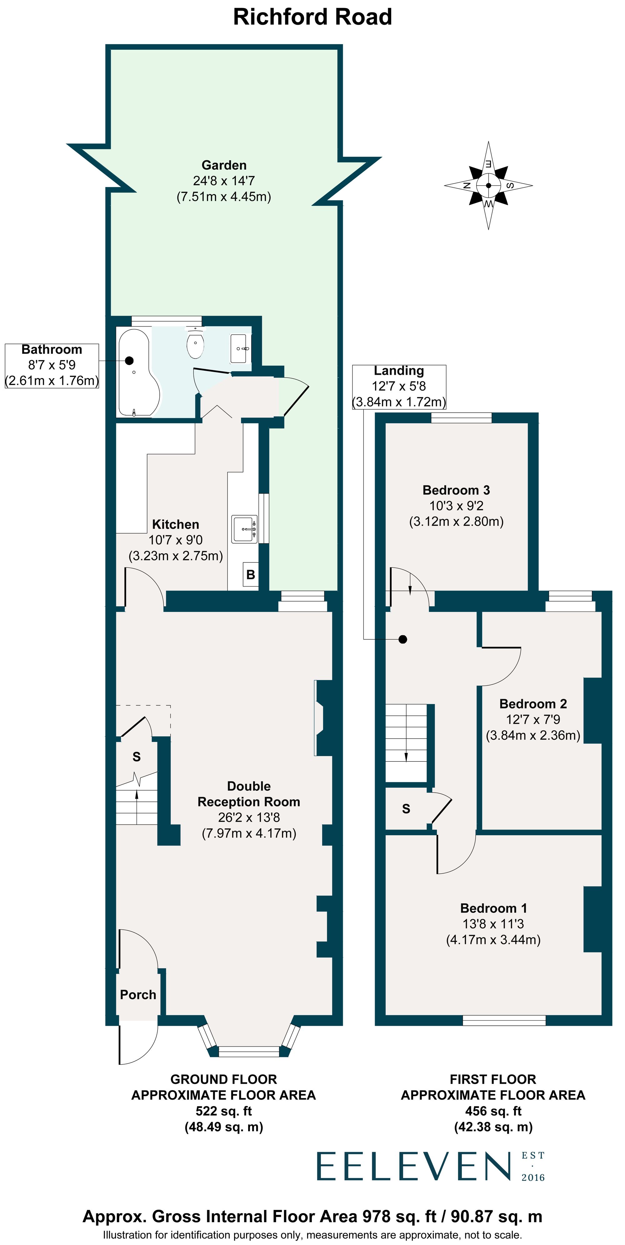3 bed terraced house for sale in Richford Road, Stratford, London, E15 - Property floorplan