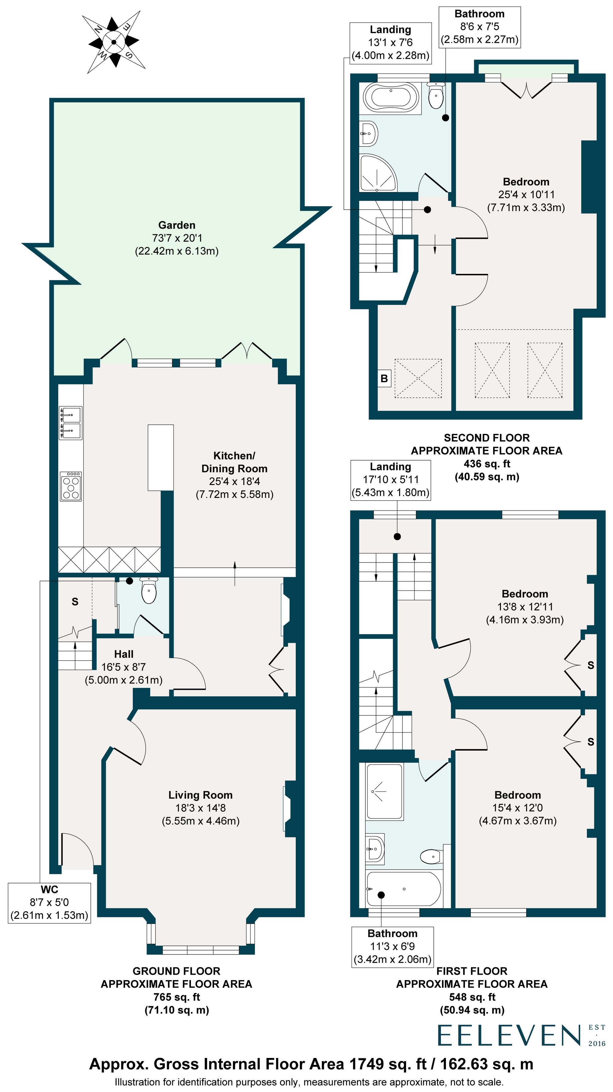3 bed terraced house for sale in Woodriffe Road, Upper Leytonstone, London, E11 - Property floorplan