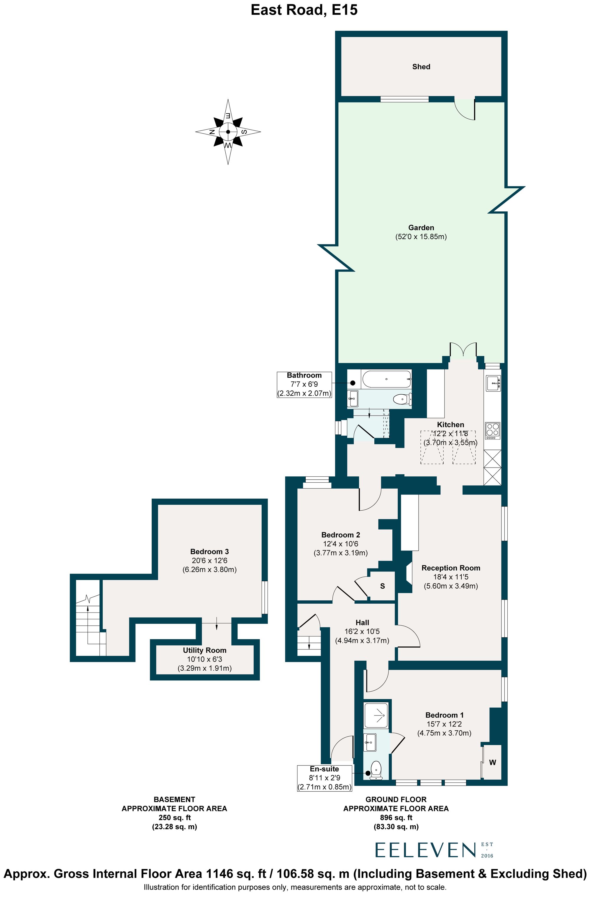 3 bed maisonette for sale in East Road, Stratford, London, E15 - Property floorplan