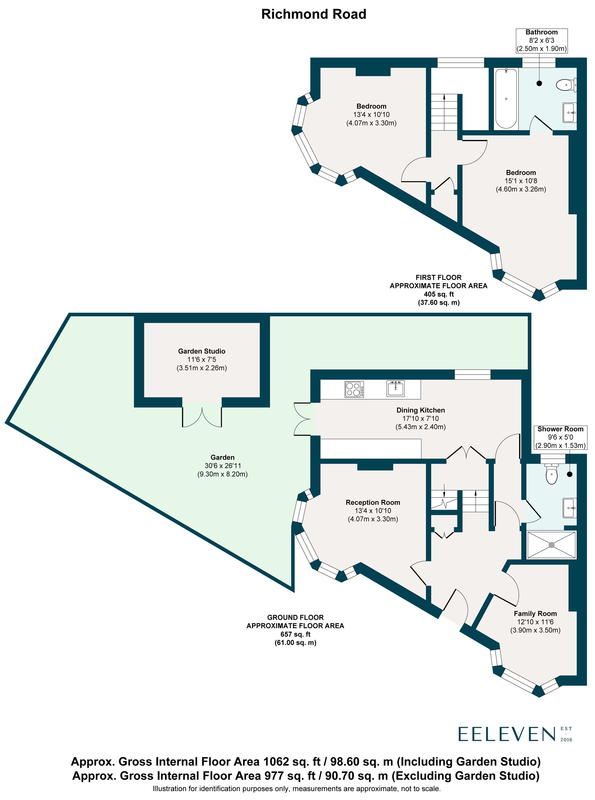 2 bed end of terrace house for sale in Richmond Road, Leytonstone, London, E11 - Property floorplan