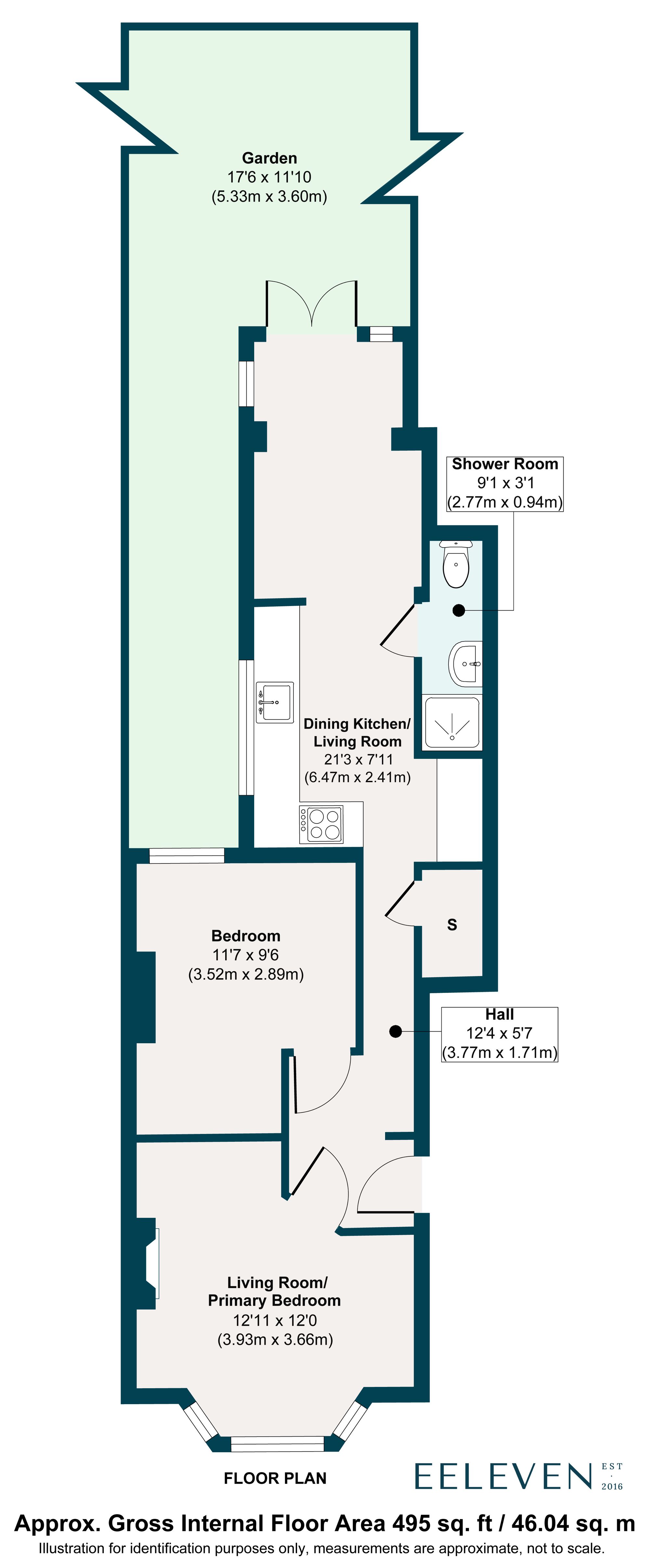 1 bed flat for sale in Scotts Road, Leyton, London, E10 - Property floorplan