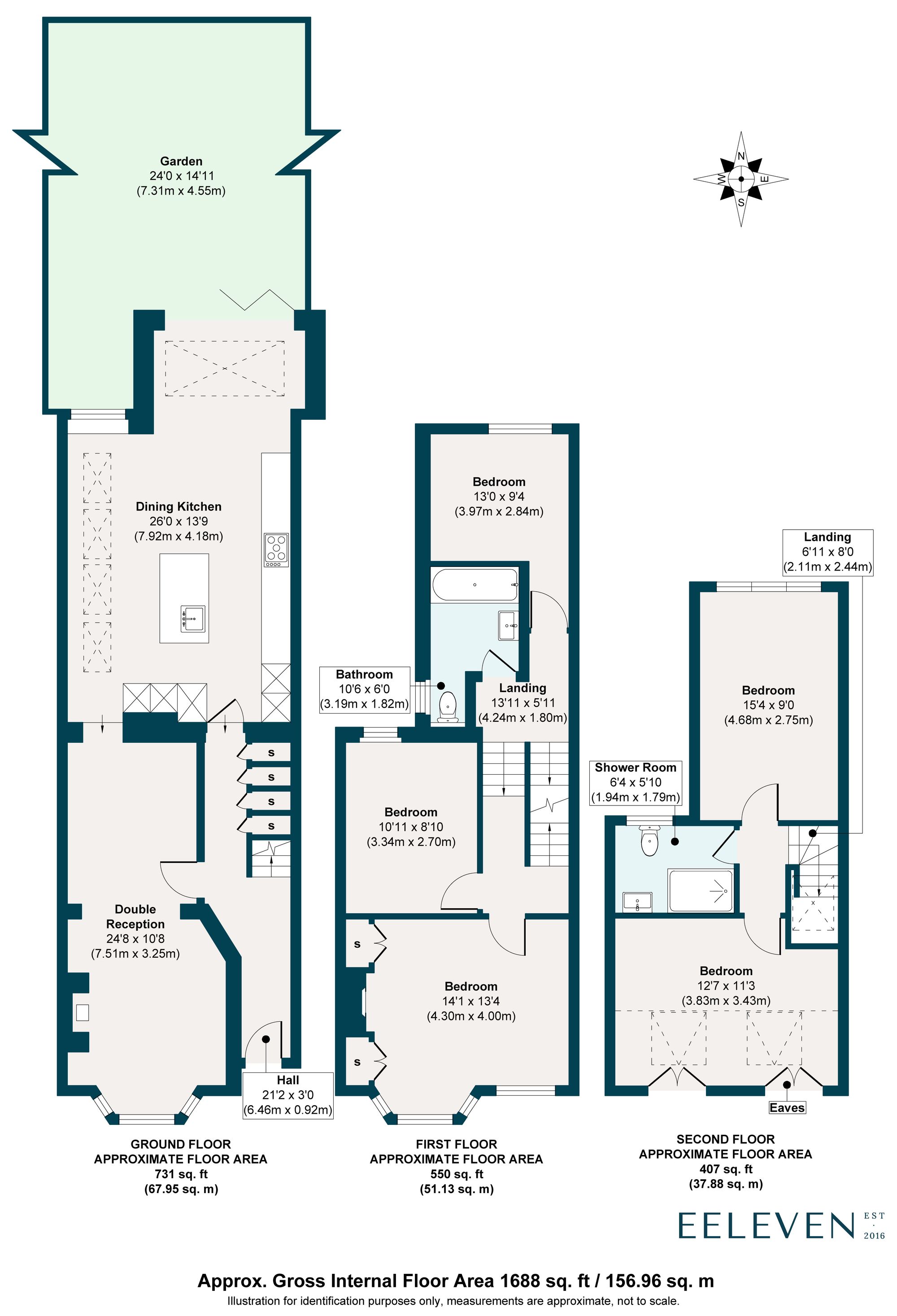 5 bed terraced house for sale in Ferndale Road, Leytonstone, London, E11 - Property floorplan