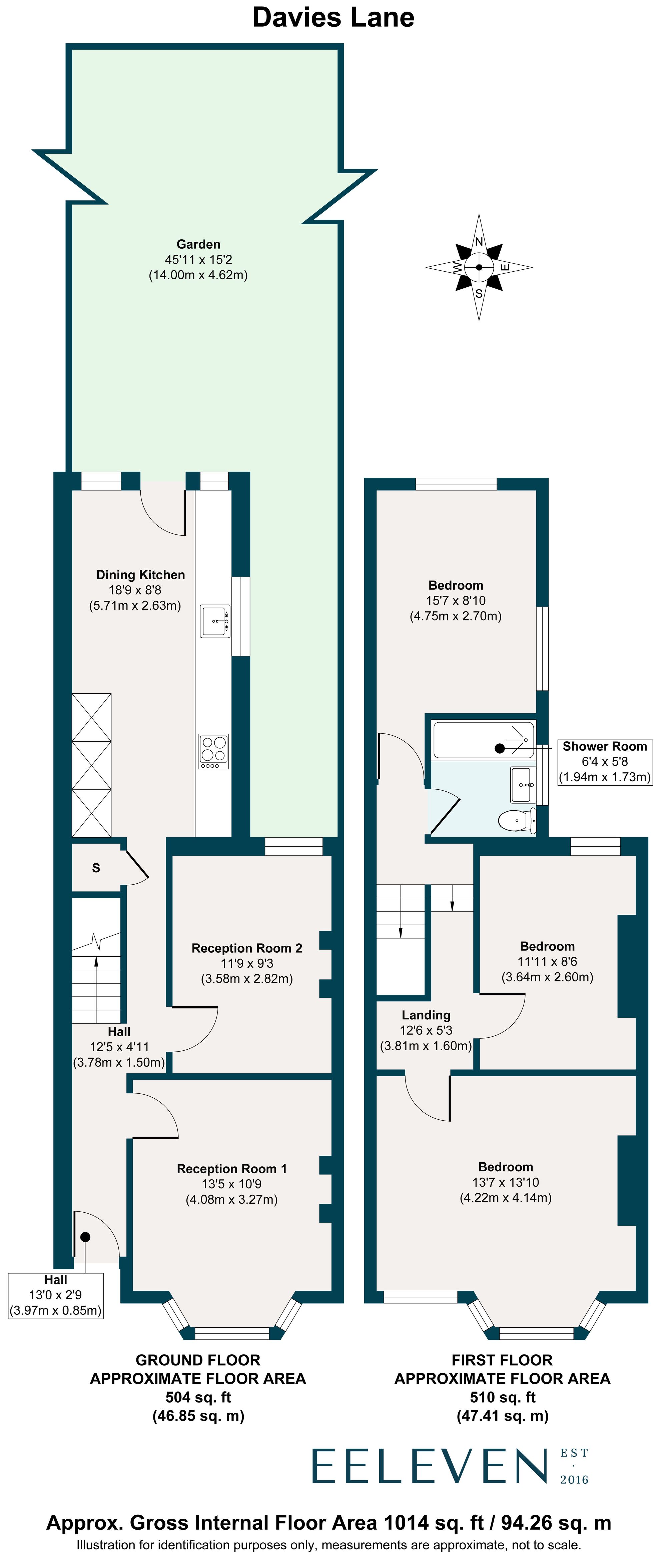 3 bed terraced house for sale in Davies Lane, Leytonstone, London, E11 - Property floorplan