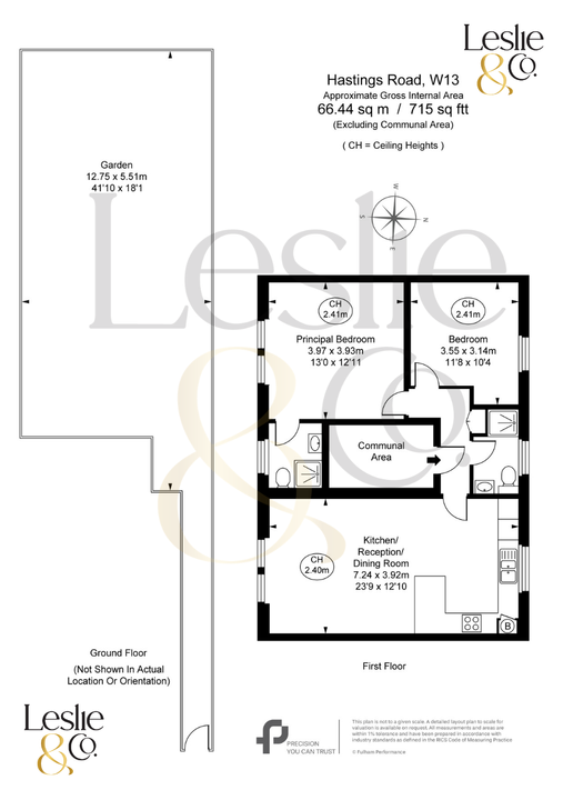 2 bed apartment for sale in Hastings Road, Ealing, London, W13 - Property Floorplan