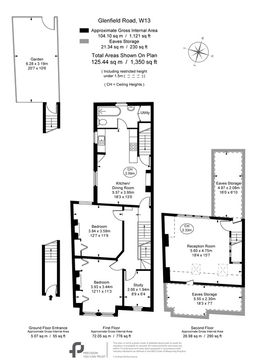 3 bed maisonette for sale in Glenfield Road, Ealing, London, W13 - Property Floorplan