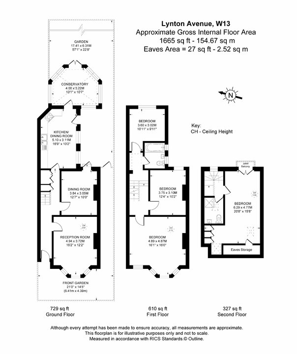 4 bed semi-detached house for sale in Lynton Avenue, Ealing, London, W13 - Property Floorplan