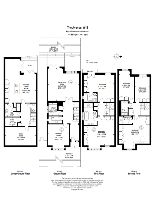 5 bed semi-detached house for sale in The Avenue, Ealing, London, W13 - Property Floorplan