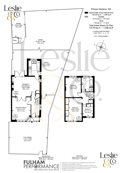 3 bed end of terrace house for sale in Princes Gardens, Acton, London, W3 - Property Floorplan