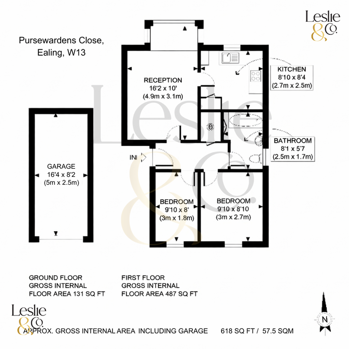 2 bed apartment for sale in Pursewardens Close, Ealing, London, W13 - Property Floorplan