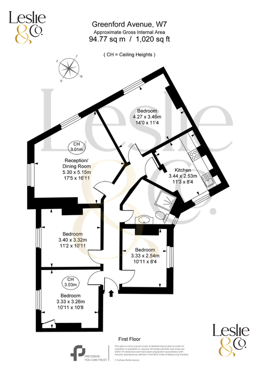 4 bed apartment for sale in Victoria Mansions, Hanwell, London, W7 - Property Floorplan