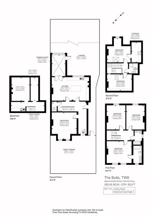 5 bed semi-detached house for sale in The Butts, Brentford, TW8 - Property Floorplan