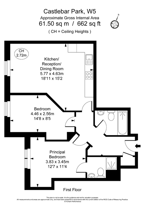 2 bed apartment for sale in Castlebar Park, Ealing, London, W5 - Property Floorplan