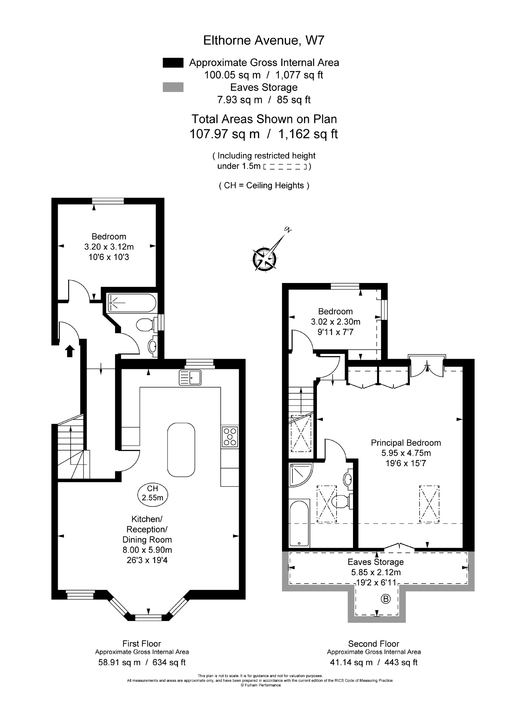 3 bed apartment to rent in Elthorne Avenue, Hanwell, London, W7 - Property Floorplan