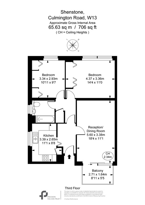 2 bed apartment for sale in Shenstone, Culmington Road, Ealing, London, W13 - Property Floorplan