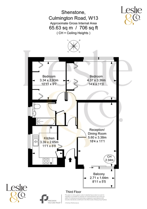 2 bed apartment for sale in Shenstone, Culmington Road, Ealing, London, W13 - Property Floorplan