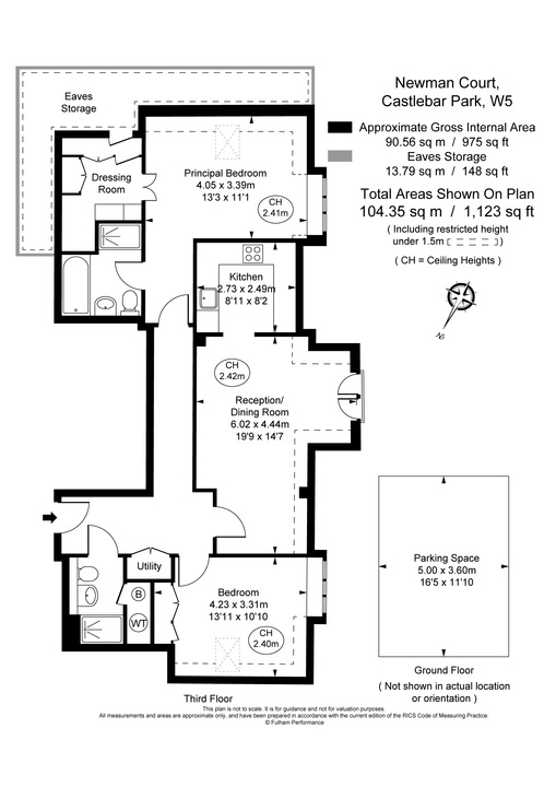 2 bed apartment to rent in Castlebar Park, Ealing, London, W5 - Property Floorplan